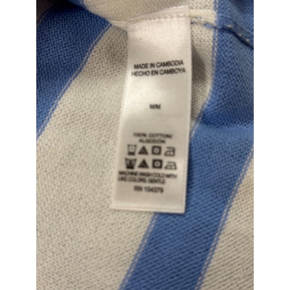 Aeropostale Women's Blue White Striped Off The Shoulder Cotton Sweater M NWT - Picture 5 of 10